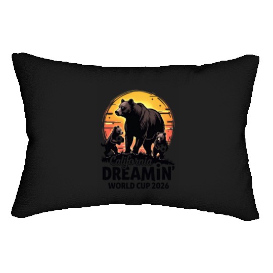 California Dreamin’ – World Cup 2026 Soccer Bear F Lumbar Pillows