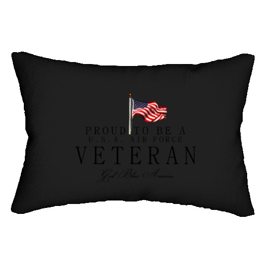 Proud To Be A US Air Force Veteran Lumbar Pillows