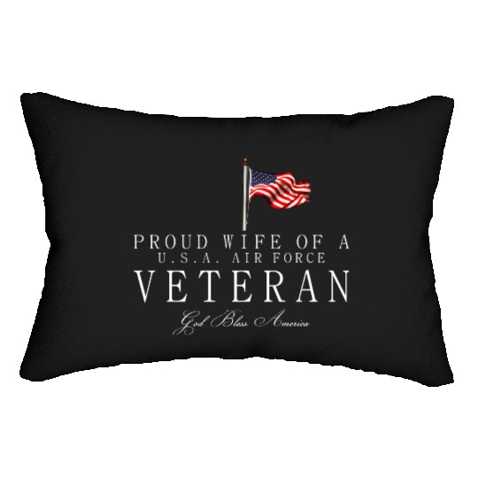 Proud Wife Of A US Air Force Veteran Lumbar Pillows