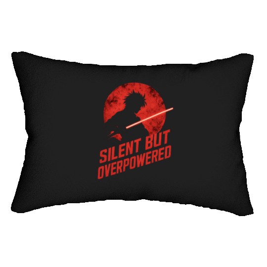 Silhouette Jedi with Red Moon Lumbar Pillows