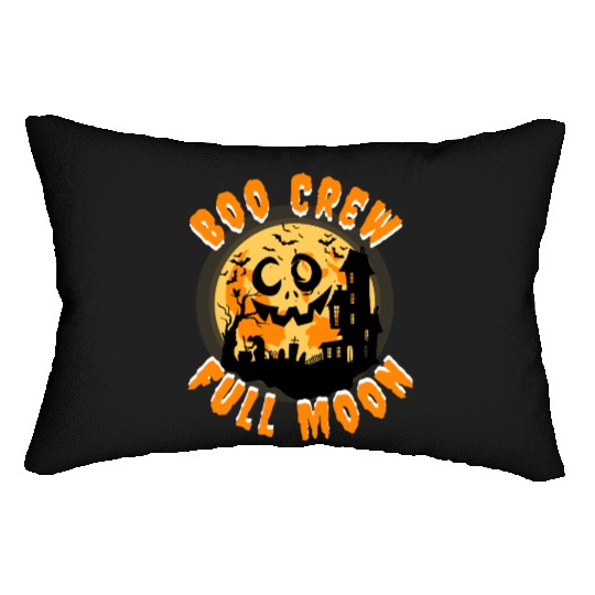 Halloween Boo Crew Full Moon Lumbar Pillows
