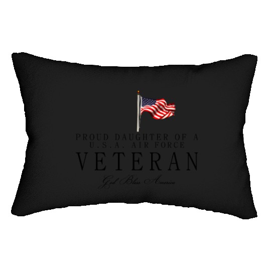 Proud Daughter Of A US Air Force Veteran Lumbar Pillows