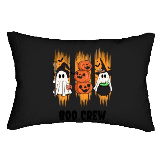 Boo Crew Cute Halloween Group Design Lumbar Pillows