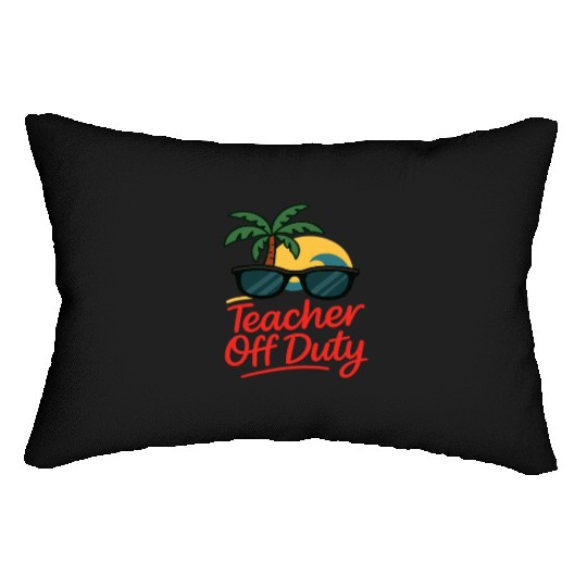Tropical Teacher Off Duty Sunglasses Design Lumbar Pillows