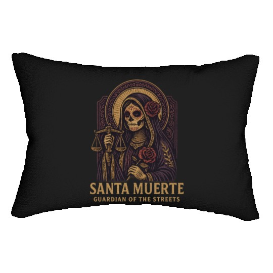 Santa Muerte – Mexican Folk Art Streetwear Lumbar Pillows