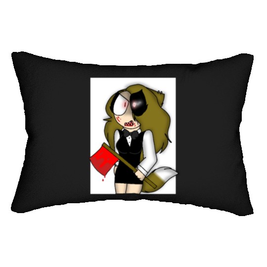 Horror-Themed Zombie Waitress Design Lumbar Pillows