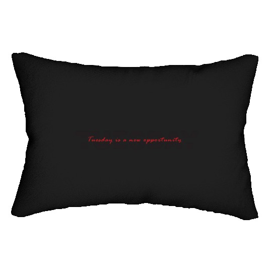 Tuesday Typography - Black Version Lumbar Pillows