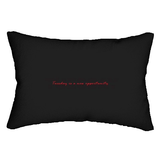 Tuesday Typography - Black Version Lumbar Pillows