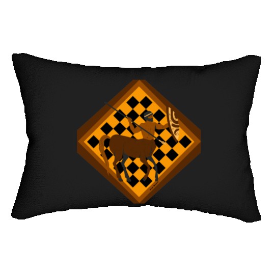 Brown and Gold Centaur Lumbar Pillows