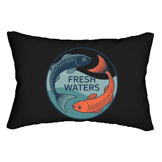 Fresh Waters Koi Fish Artwork Lumbar Pillows
