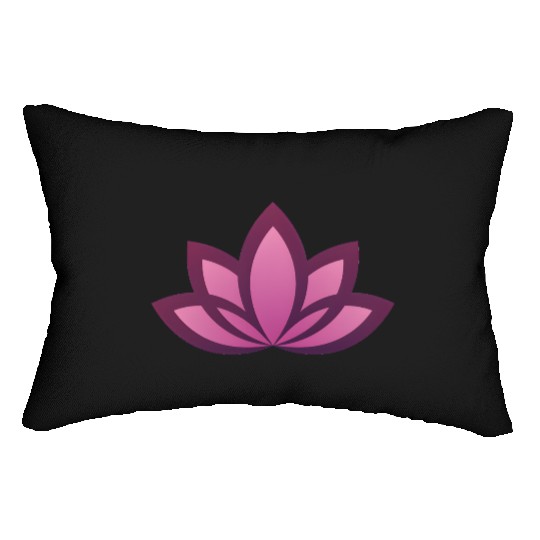 Elegant Pink Lotus Mandala Design Lumbar Pillows