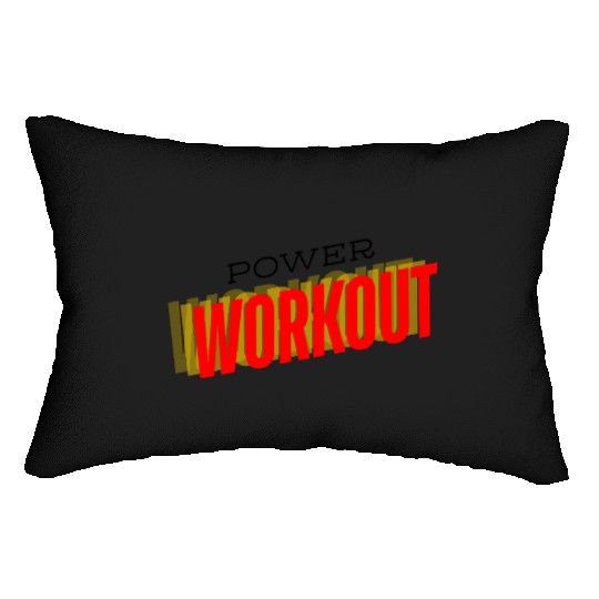 Dynamic Workout Typography Design Lumbar Pillows