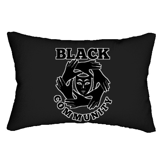 Black community  Lumbar Pillows