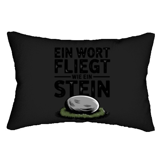 Do Not Disturb Rock Resting Peacefully on Grass Lumbar Pillows