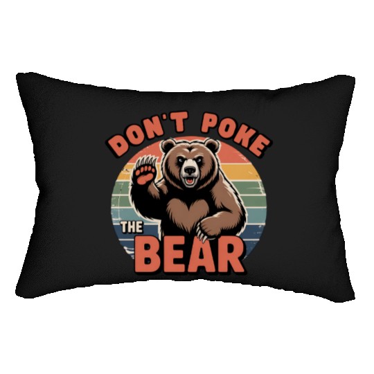 Don’t Poke The Bear Vintage Style Lumbar Pillows
