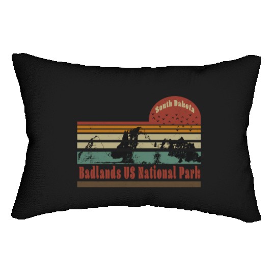 Badlands US National Park South Dakota Travel Lumbar Pillows