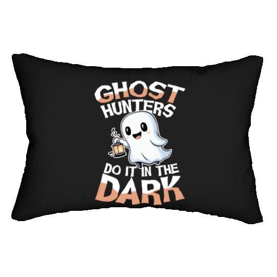 Ghost Hunters Do It In The Dark Cute Ghost Lumbar Pillows