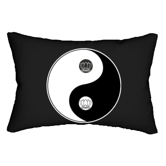 Yin-Yang Tao Lotus Symbol Design Lumbar Pillows