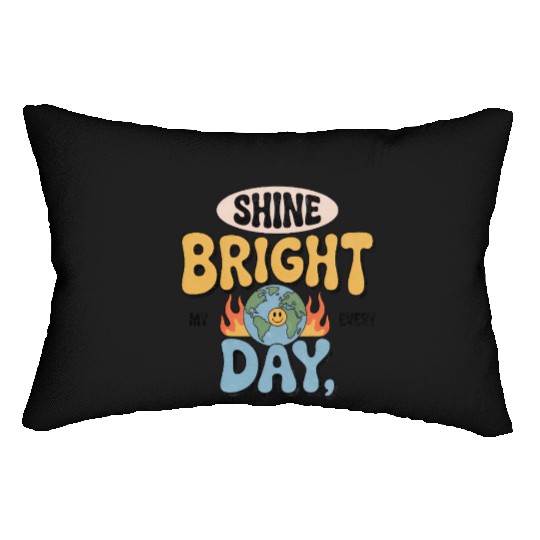Shine Bright Day Earth Cheerful Design Lumbar Pillows