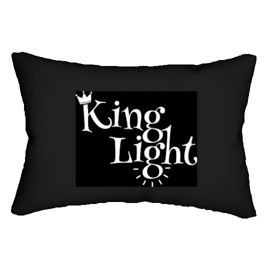 Regal Crown Light Typography Design Lumbar Pillows