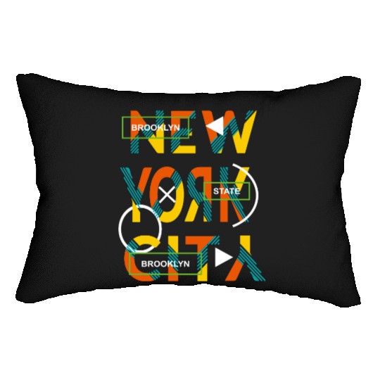 Urban Brooklyn State Love New york city Lumbar Pillows
