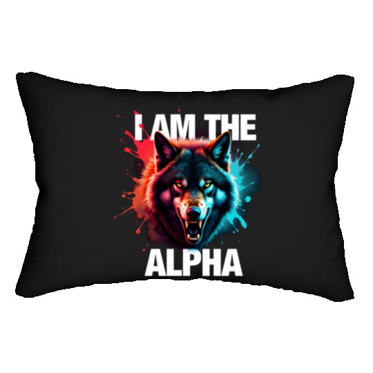 I Am The Alpha Wolf Lumbar Pillows