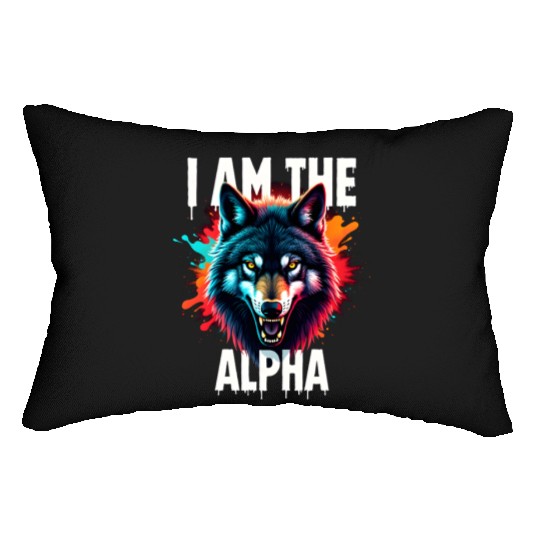 I Am The Alpha Wolf Lumbar Pillows