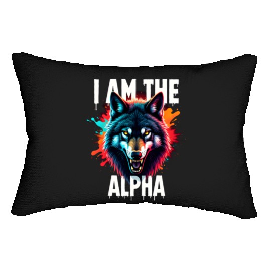 I Am The Alpha Wolf Lumbar Pillows