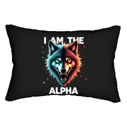 I Am The Alpha Wolf Lumbar Pillows
