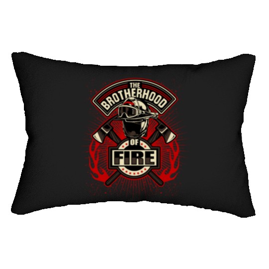 Brotherhood of Fire Firefighter Emblem Lumbar Pillows