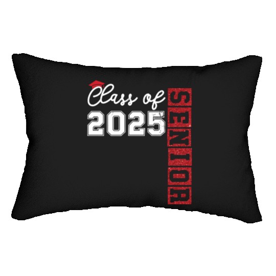Class Of 2025 Senior Glitter Lumbar Pillows