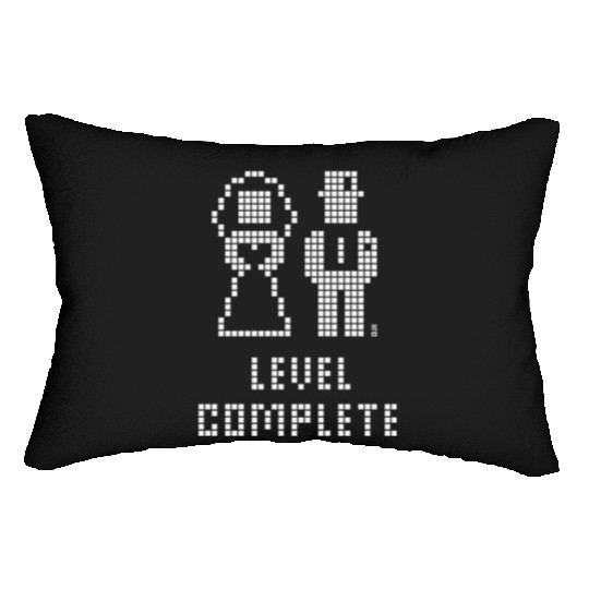 Level Complete (Wedding / Stag Party / Pixel / W) Lumbar Pillows