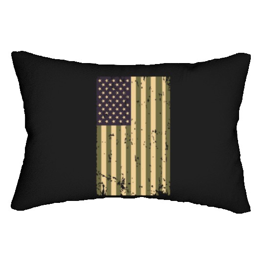 Camouflage US Flag Lumbar Pillows