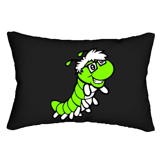 Nerd Caterpillar Intelligent Geek Worm Glasses Fun Lumbar Pillows