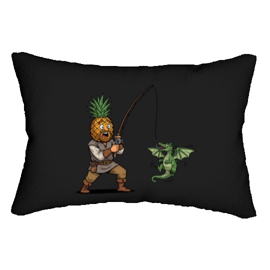 Tropical Fishing Adventure Illustration Lumbar Pillows