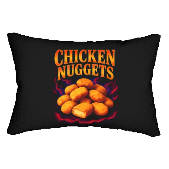 Chicken Nuggets Favorite Food Weird 90s Nuggets Lumbar Pillows