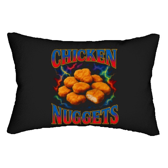 Chicken Nuggets Favorite Food Weird 90s Nuggets Lumbar Pillows