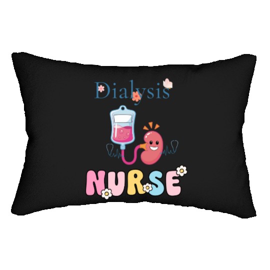Dialysis Nurse Illustration Lumbar Pillows
