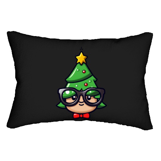 Festive Geek Christmas Tree Design Lumbar Pillows