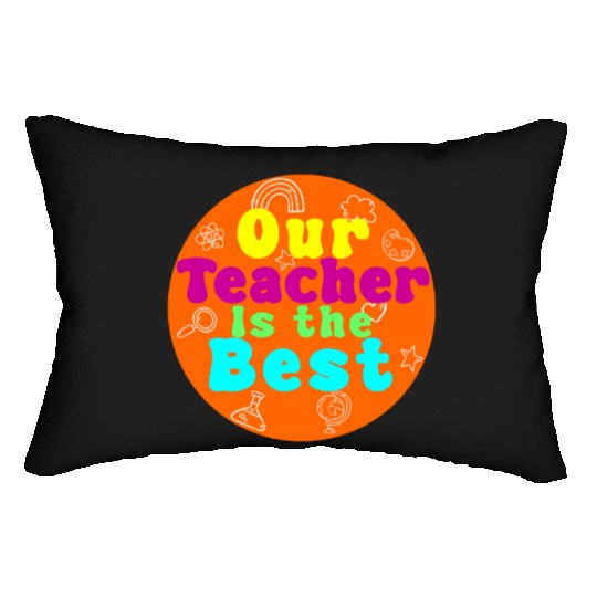 Colorful Teacher Appreciation Circular Lumbar Pillows