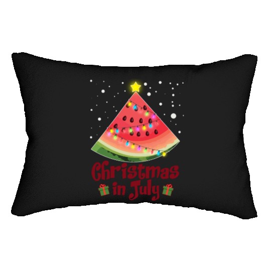 Christmas in July Watermelon Tree Funny Lumbar Pillows