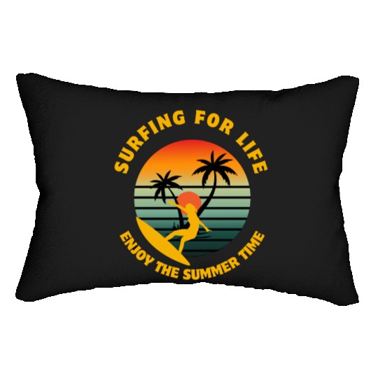 Surfing for Life Sunset Design Lumbar Pillows