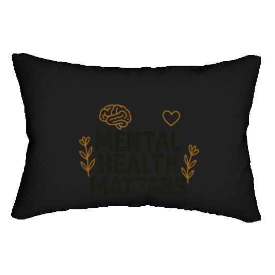 Mental Health Matters | Positive Mindset Graphic T Lumbar Pillows
