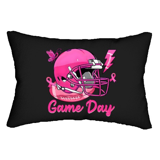 Game Day Pink American Football Tackle Breast Lumbar Pillows