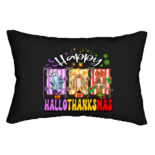 Festive Halloween Thanksgiving Collage Lumbar Pillows