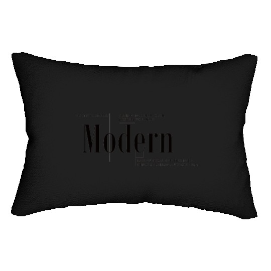 Vertical Stress Modern Typeface Design Lumbar Pillows