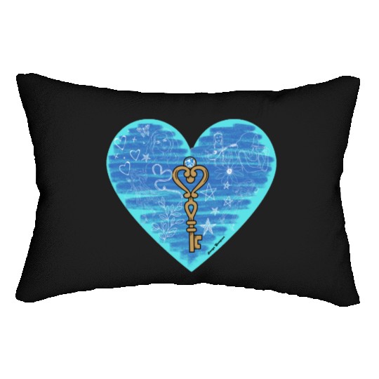 Girlhood in light blue Lumbar Pillows