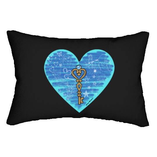 Girlhood in light blue Lumbar Pillows
