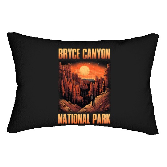 Bryce Canyon National Park Sunset Illustration Lumbar Pillows