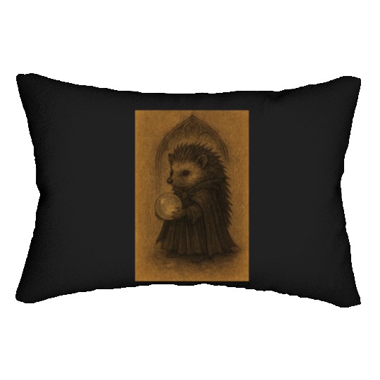 Hedgehog Wizard with Crystal Ball Lumbar Pillows